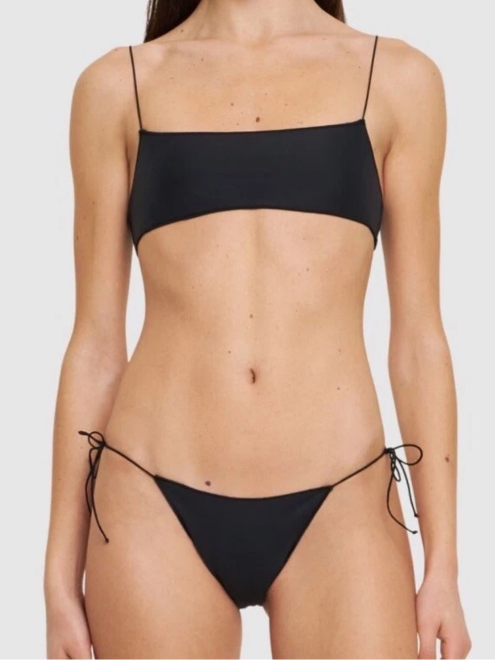 Tropic of C Bikini SET Black Terra XS Skinny Strappy Candice
